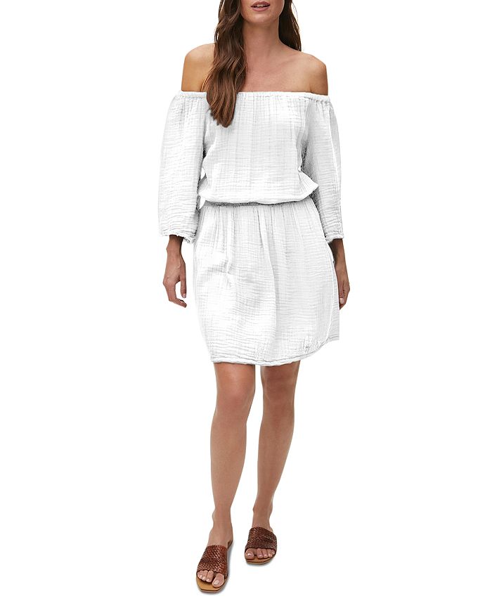Michael Stars Fernanda Cotton Smocked Waist Dress Bloomingdale s