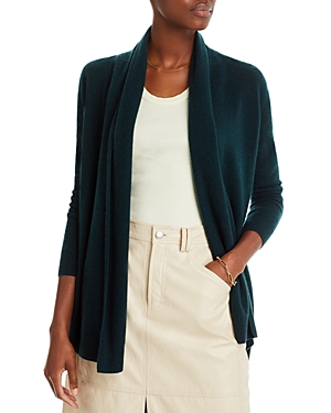 C By Bloomingdale's Cashmere Open-front Cardigan - 100% Exclusive In Dark Green