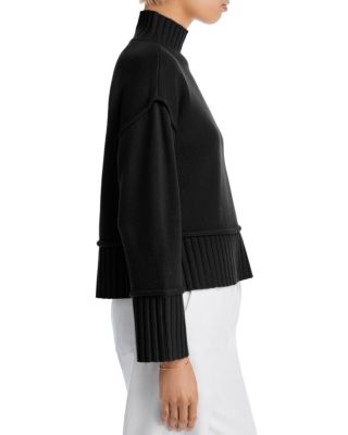 100% Cashmere Boxy Mock Neck Sweater - Exclusive