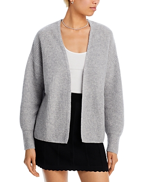 Aqua Cashmere Open Front Cashmere Cardigan - 100% Exclusive In Light Grey