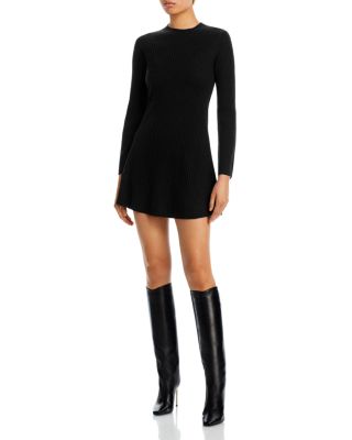 100% Cashmere Contour Ribbed Mini Dress - Exclusive