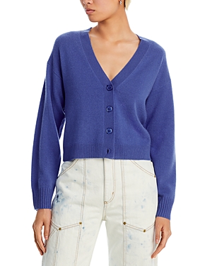 Aqua Cashmere V Neck Cardigan - 100% Exclusive In Amalfi Blue