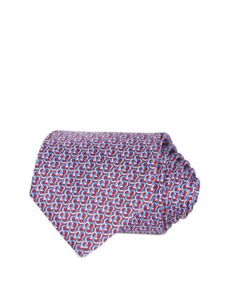 Ferragamo Gancini Dog Print Silk Classic Tie Beige Size One Size main image 0
