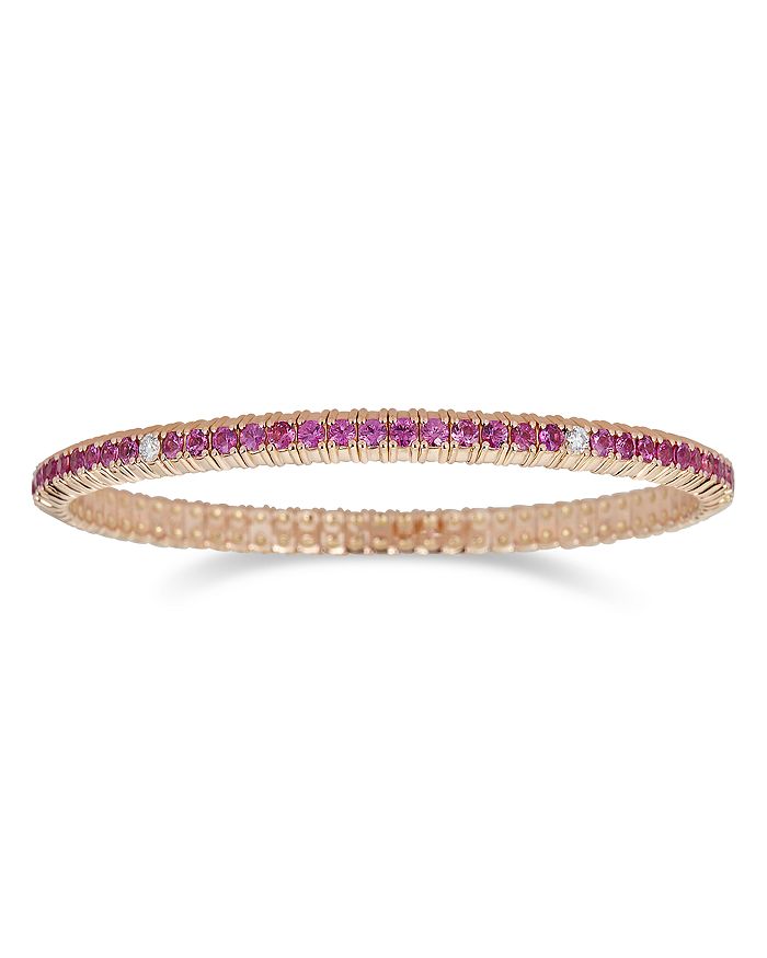 Pink sapphire bracelet rose new arrivals gold
