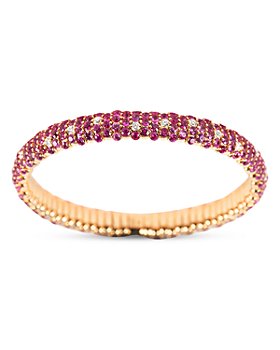 ZYDO - 18K Rose Gold Stretch Pink Sapphire & Diamond Bracelet