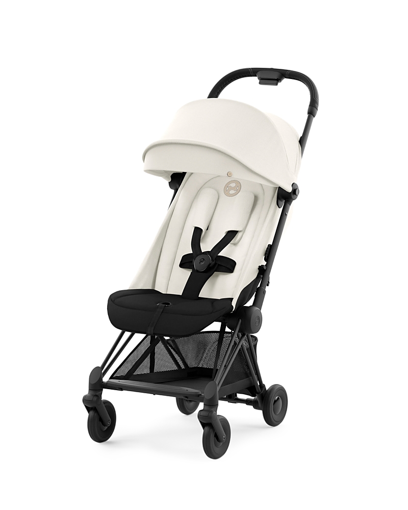 Cybex Coya Compact Lightweight Travel Ready Stroller In Matte Black In Matte Black/off White