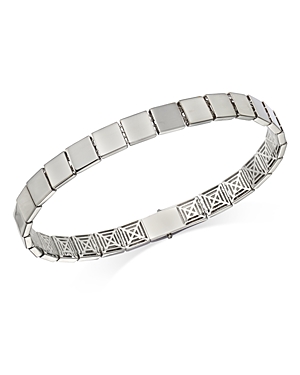 Alberto Amati 14k White Gold Square Link Bracelet In White