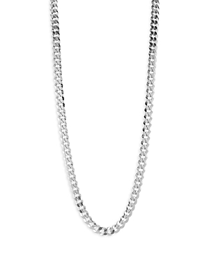 Sterling Silver Curb Chain Necklace 7mm, 24