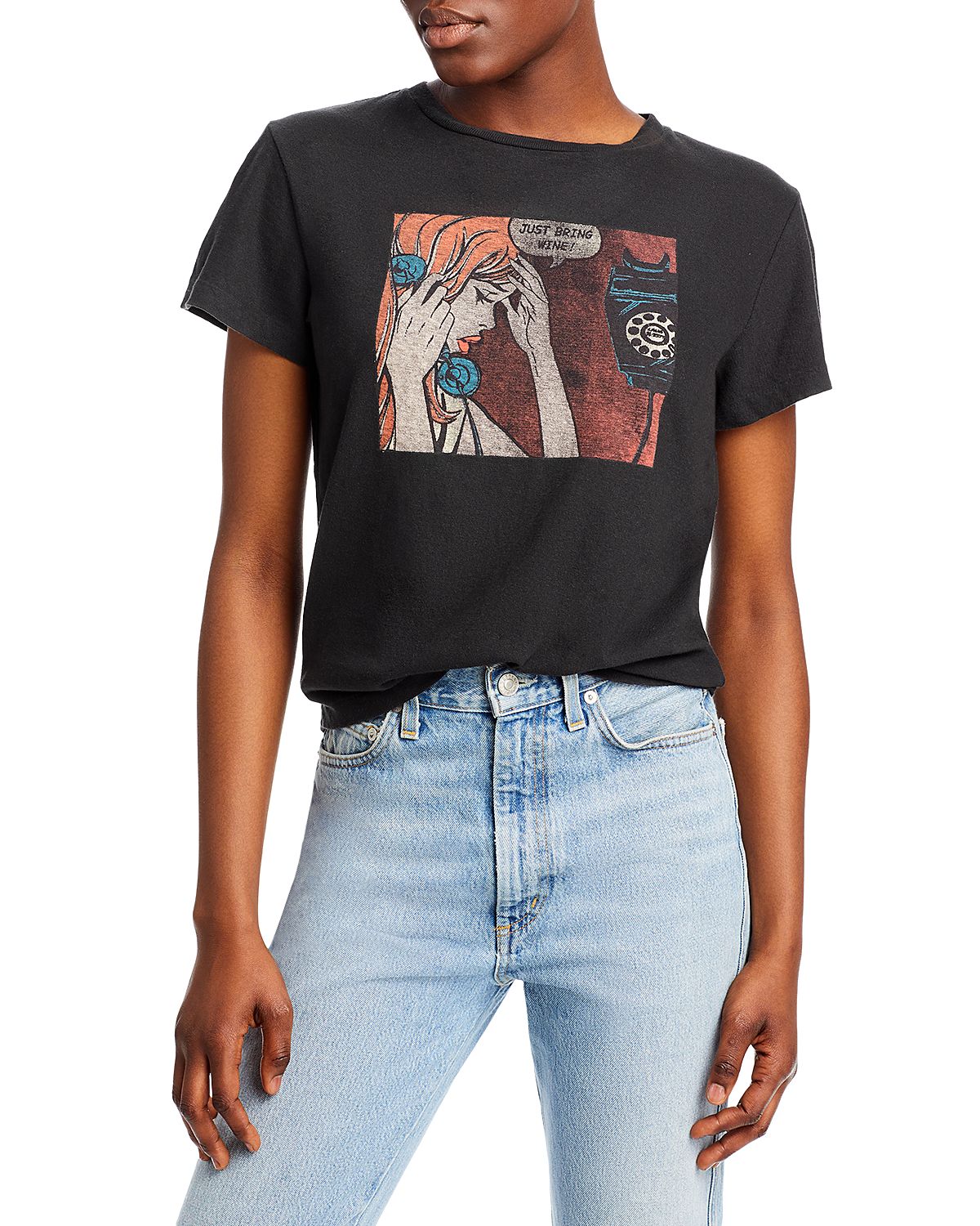 Re/Done Just Bring Wine Classic Graphic Tee