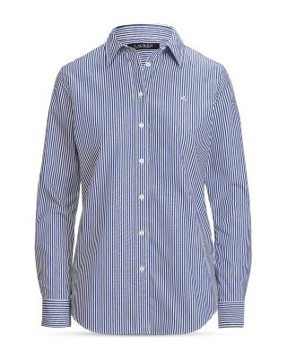 Striped Button Front Top