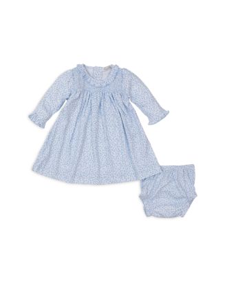 Kissy Kissy Baby Girls Periwinkle Blue Floral Tiny Blossoms Dress Set