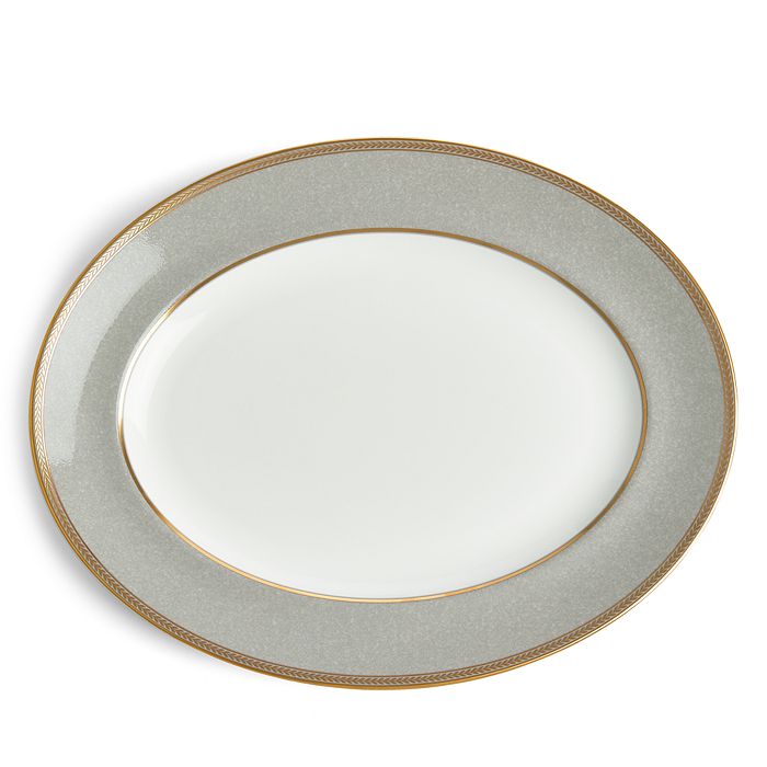 Wedgwood Renaissance Grey Oval Platter Bloomingdale's