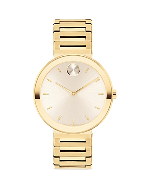 Shop Movado Bold Horizon Watch, 34mm In Gold