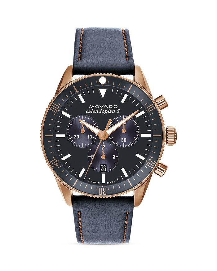 Movado Calendoplan S Bronze Ion Plated Stainless Steel Chronograph ...