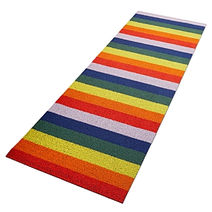 Chilewich Pride Stripe Shag Utility, 24 X 36 In Rainbow