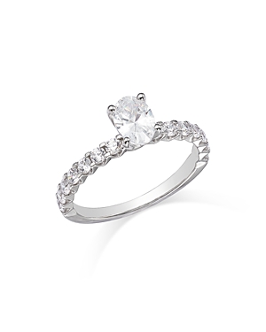 Bloomingdale's Certified Diamond Oval Cut Engagement Ring in 14K White Gold, 1.25 ct. t.w. - 100% Ex