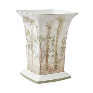 Shop Spode Tall Trees Square Vase In Green/brown