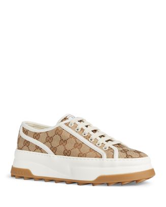 スニーカー Gucci Original Gg Canvas Flatform Sneakers Gucci Women's Original GG Low Top Platform Sneakers
