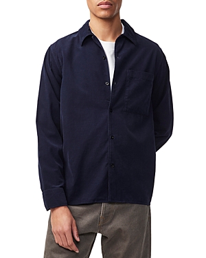Shop Nn07 Julio 5082 Cotton Regular Fit Button Down Shirt In Navy Blue