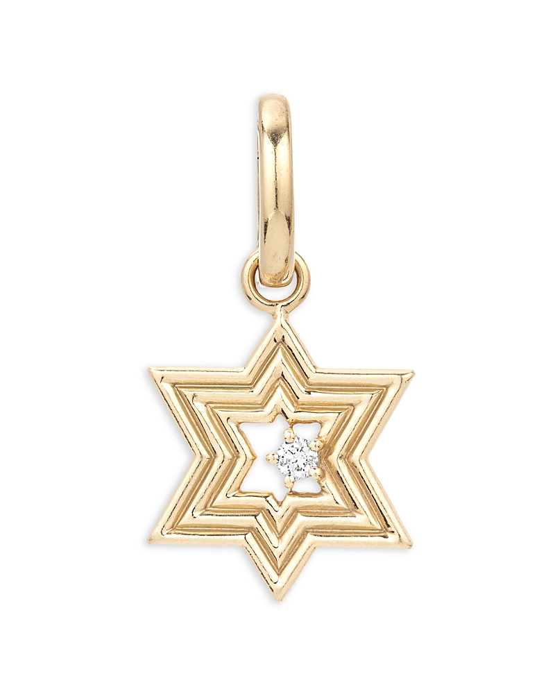 ADINA REYTER 14K YELLOW GOLD DIAMOND STAR OF DAVID PENDANT