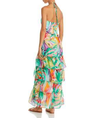 WAYF O.O.O Halter Neck Tiered Maxi Dress | Bloomingdale's