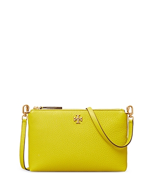 TORY BURCH KIRA SMALL PEBBLED LEATHER TOP-ZIP CROSSBODY