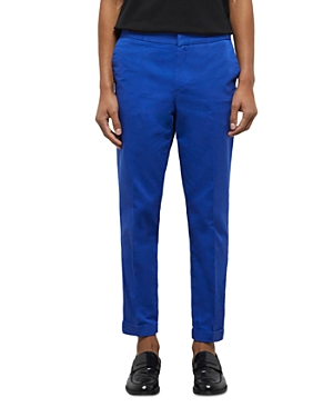 The Kooples Straight Fit Trousers In Blue
