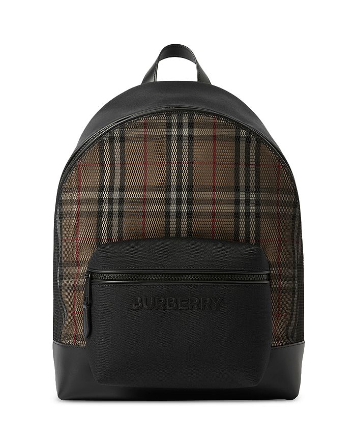 Burberry - Jett Check & Mesh Backpack
