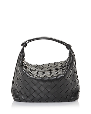 BOTTEGA VENETA MINI WALLACE INTRECCIATO LEATHER TOP HANDLE BAG