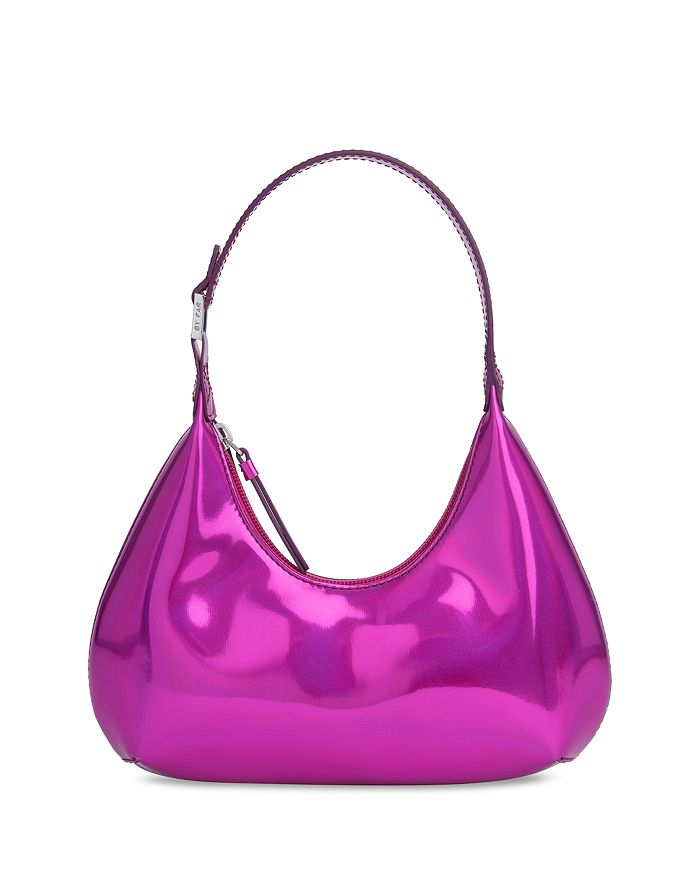 BY FAR Amber leather shoulder bag, Purple