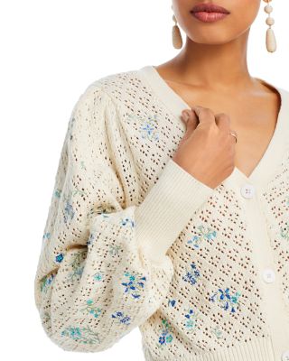 Crochet Pointelle Cardigan - Exclusive