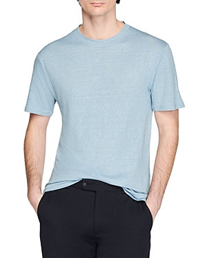 SANDRO CLASH LINEN TEE