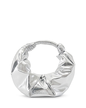 Simon Miller Lame Lopsy Metallic Top-handle Bag In Silver