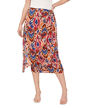Vince Camuto Women's Printed Front-tie Midi Skirt In Chili Oil