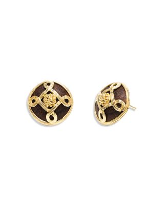 Capucine De Wulf Monique Teak Stud Earrings