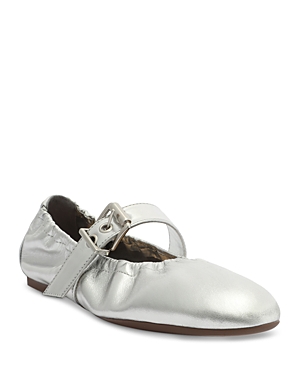 SCHUTZ WOMEN'S CALITA SLIP ON BUCKLED MARY JANE BALLET FLATS