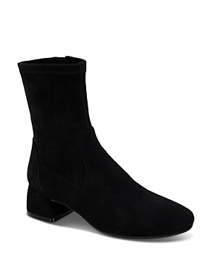Shop Gentle Souls By Kenneth Cole Women's Emily Zip Mid Heel Boots In Black Suede