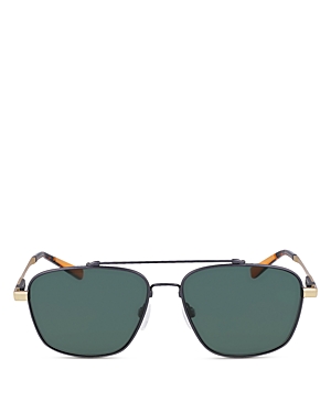 Shop Shinola Runwell Navigator Sunglasses, 57mm In Gray/green Solid