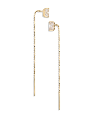 Nadri Cubic Zirconia Stud Threader Earrings In Gold