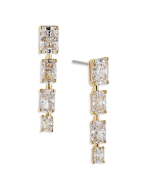 Nadri Isle Linear Cubic Zirconia Drop Earrings In Gold