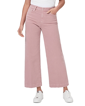 Paige Anessa High Waist Wide Leg Jeans In Vintage Muted Blush