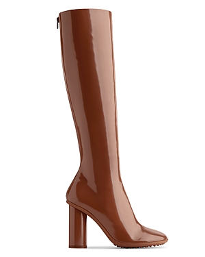 Shop Bottega Veneta Women's Pointed Toe High Heel Boots In Brown