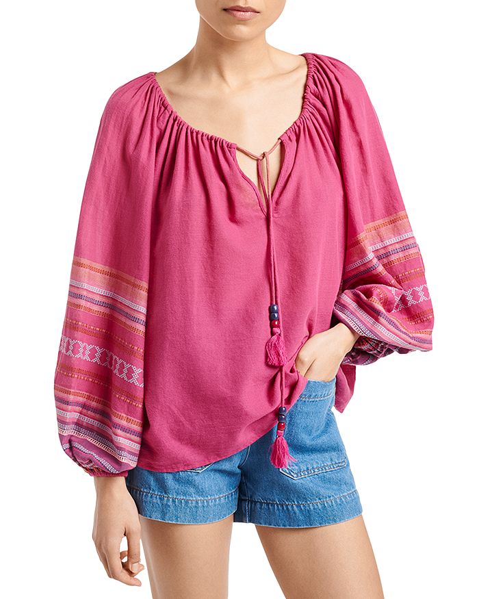 VANESSA BRUNO Vivoli Peasant Top Bloomingdale's