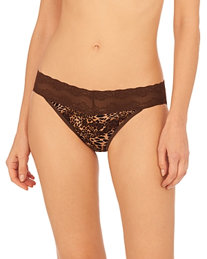 Natori Bliss Perfection Soft & Stretchy V-kini Panty Underwear In Jva Leoprd