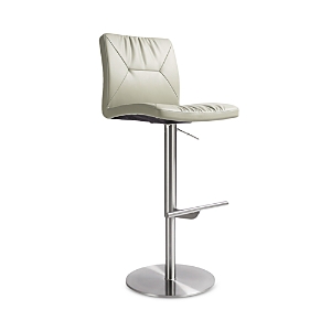 Shop Tov Furniture Paddy Faux Leather Adjustable Stool In Light Gray