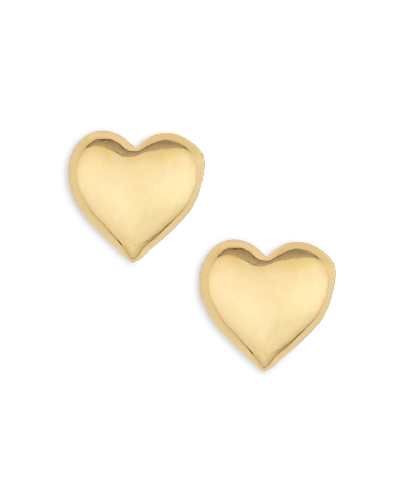 Ettika 18k Gold Plated Heart Stud Earrings In Gold