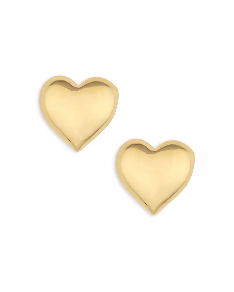 Ettika Polished Heart Stud Earrings