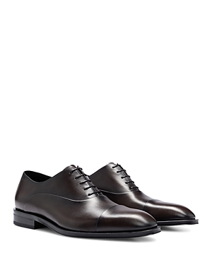 Hugo Boss Men's Derrek Lace Up Oxford Shoes In Dark Brown