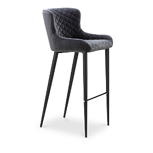 Moe's Home Collection Etta Barstool In Gray