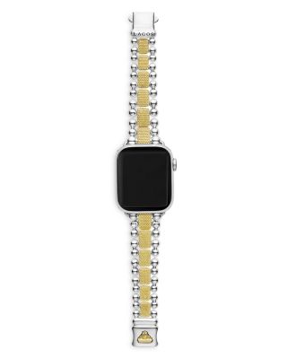 Caviar 18K Gold & Sterling Silver Beaded Apple Watch&reg; Bracelet, 38mm-45mm